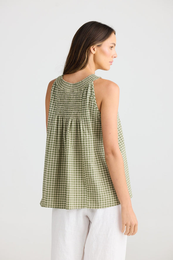 The Shanty 'Lopez Top' - Sage Check