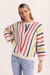 Wear Colour '187 Sweater' - Jungle Boogie Stripe
