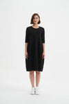 Tirelli 'Diagonal Seam Dress' - Black