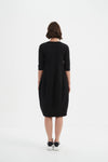 Tirelli 'Diagonal Seam Dress' - Black