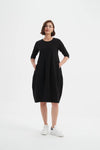 Tirelli 'Diagonal Seam Dress' - Black