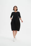 Tirelli 'Diagonal Seam Dress' - Black