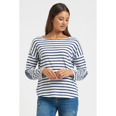 EST 1971 'Breton Top' - Navy Stripe/ Old Navy