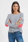 EST 1971 'Breton Top' - Navy Stripe/Portsea Red