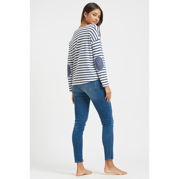 EST 1971 'Breton Top' - Navy Stripe/ Old Navy