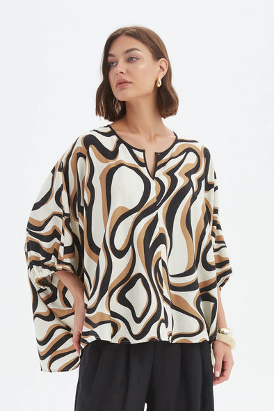 Tirelli '25A3729 Top' - Caramel Swirl