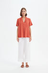 Tirelli '25A3711 Top Shawl Collar' - Rust