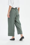 Tirelli '24P3526 Wide Leg Linen Pant' - Petrol