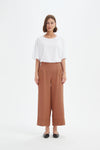 Tirelli '24P3526 Wide Leg Linen Pant' - Cedar