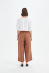 Tirelli '24P3526 Wide Leg Linen Pant' - Cedar