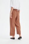 Tirelli '24P3526 Wide Leg Linen Pant' - Cedar
