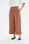 Tirelli '24P3526 Wide Leg Linen Pant' - Cedar