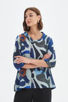 Tirelli '25A3750 Top'  - Blue Abstract Print