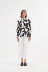 Tirelli '24s3502 shirt' ' - Black Abstract Print