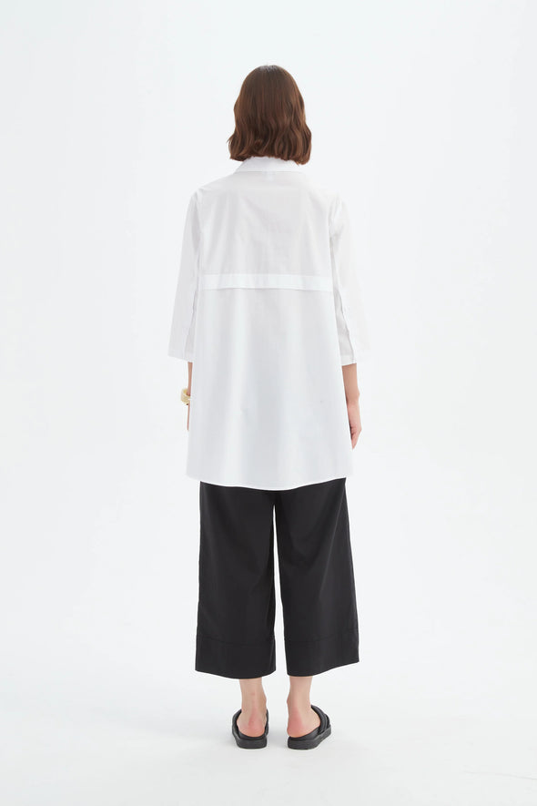 Tirelli '25S3738 Shirt Tiered Front' - White