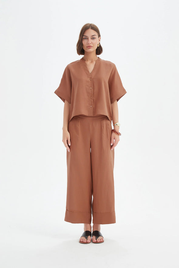 Tirelli '25A3710 Shirt' - Cedar