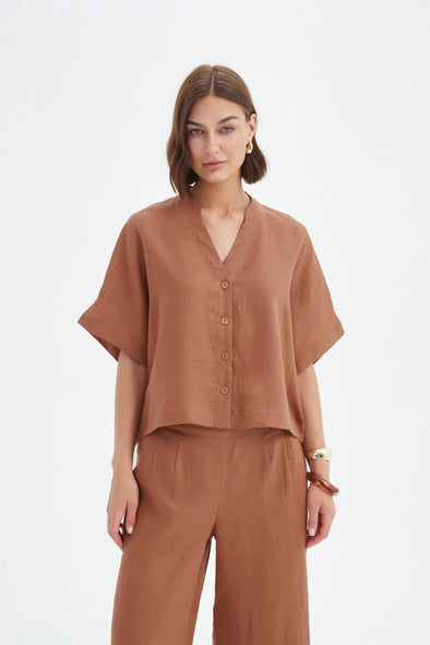 Tirelli '25A3710 Shirt' - Cedar