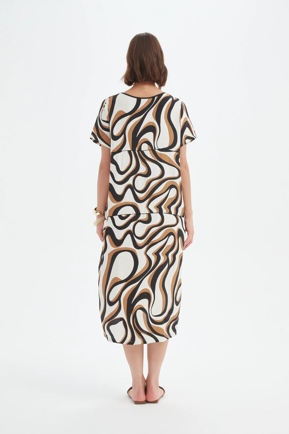 Tirelli '25D3723 Dress' - Caramel Swirl