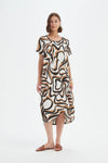 Tirelli '25D3723 Dress' - Caramel Swirl