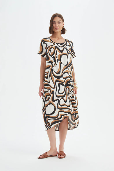 Tirelli '25D3723 Dress' - Caramel Swirl