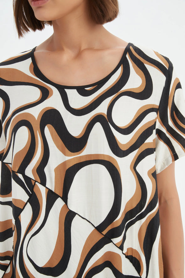Tirelli '25D3723 Dress' - Caramel Swirl