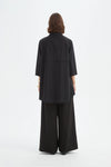 Tirelli '25S3738 Shirt Tiered Front' - Black