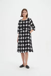 Tirelli '24D3522 Dress' - Black White Spot