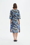 Tirelli '25D3753 Dress' - Blue Abstract Print
