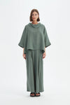 Tirelli '24A3523 Top Funnel Neck' - Petrol