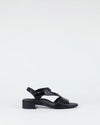 Bay Lane 'Dune Sandal' - Black Black/Patent