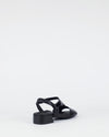 Bay Lane 'Dune Sandal' - Black Black/Patent