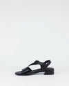 Bay Lane 'Dune Sandal' - Black Black/Patent
