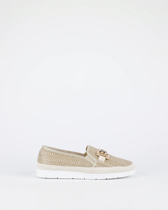 Bay Lane 'Montego Slip On' - Natural Rafia