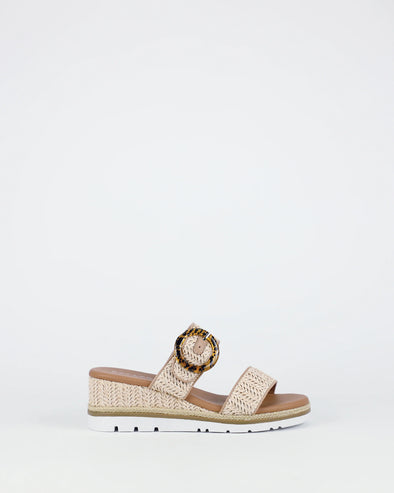 Bay Lane 'Riverton Wedge Slide' - Natural Rafia