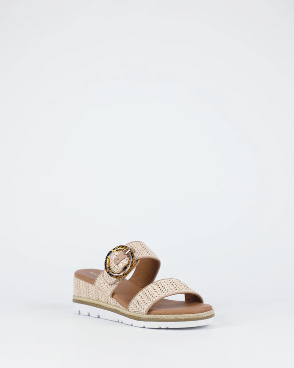 Bay Lane 'Riverton Wedge Slide' - Natural Rafia