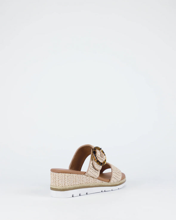 Bay Lane 'Riverton Wedge Slide' - Natural Rafia