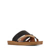 Los Cabos 'Bride Flat Slide' - Black Rafia