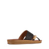 Los Cabos 'Bride Flat Slide' - Black Rafia