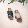 Los Cabos 'Bride Flat Slide' - Black Rafia