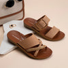 Los Cabos 'Bride Flat Slide' - Caramel Rafia