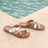 Los Cabos 'Brik Flat Slide' - White Brandy Rafia