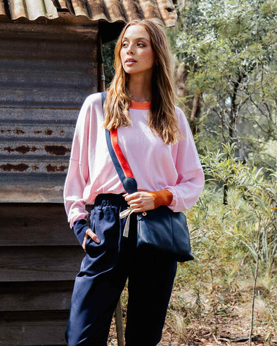 Elms+King 'Burbank Large Crossbody' - French Navy