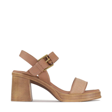 Los Cabos 'Burgos Platform Sandal'  - Caramel Rafia