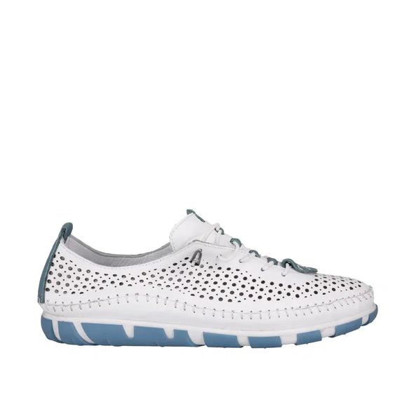 Cabello 'Chin Lace Up' - White/Denim