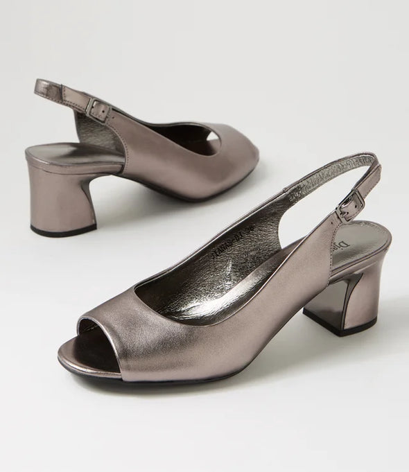 Django & Juliette 'Jianas Sling Back Heel' - Pewter