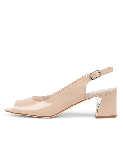 Django & Juliette 'Jianas Sling Back Heel' - Cafe Patent