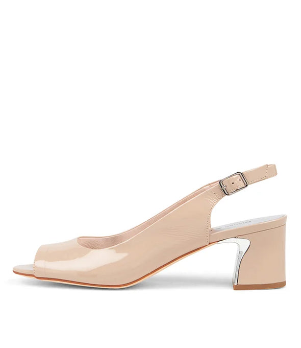 Django & Juliette 'Jianas Sling Back Heel' - Cafe Patent