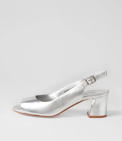 Django & Juliette 'Jianas Sling Back Heel' - Silver