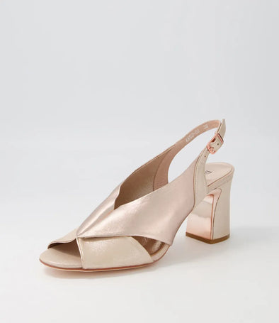 Django & Juliette 'Kruz Sandal' - Nude Pale Gold - Rose Shimmer