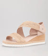 Django & Juliette 'Ide Wedge Sandal' - Nude Weave